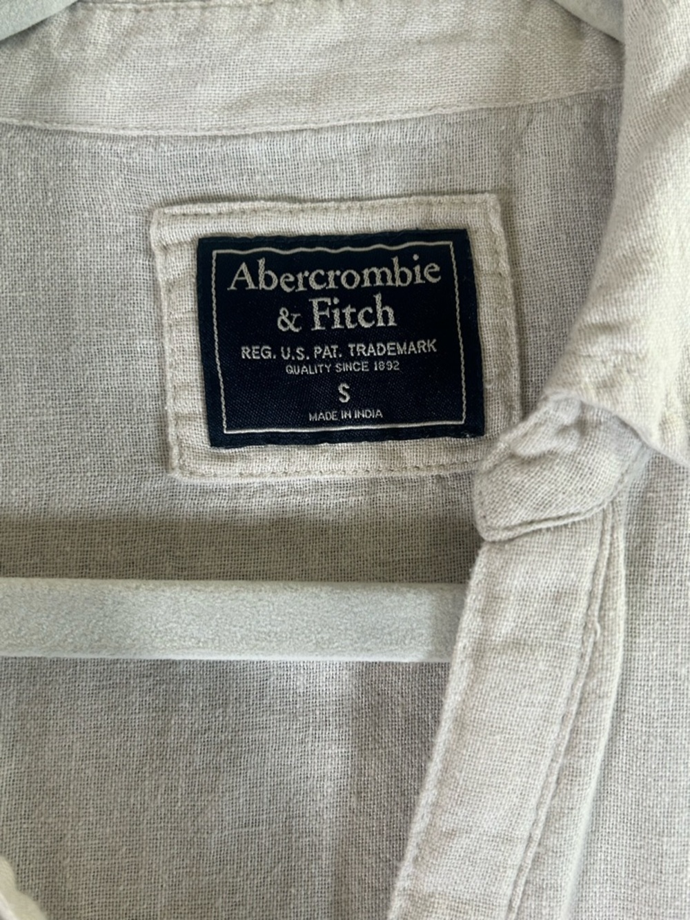 Abercrombie & Fitch Light Beige Linen-Cotton jumpsuit with Natural Texture - Picture 2 of 11